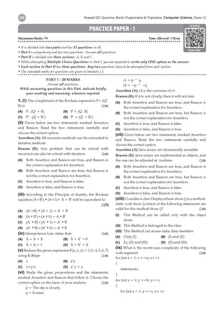 Class 12 ISC Computer Science Question Bank (2017–2026)| Chapter-wise & Topic-wise with Competency Based Questions |For 2027 Exam | With Solved 2026 Board Paper | Self-Assessment Papers