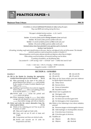 Class 11 ISC Chemistry Question Bank | Chapter-wise & Topic-wise with Competency Based Questions | For 2027 Exam | Self-Assessment Papers | Revision Notes