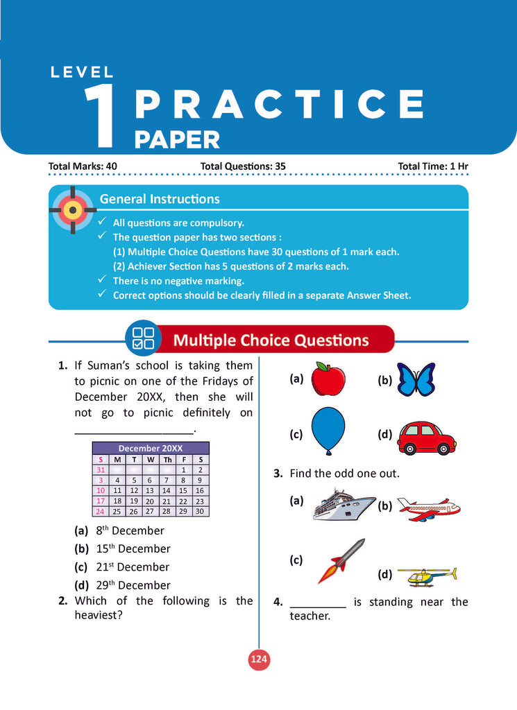 One for All Olympiads Previous Year Solved Papers Class 1 Reasoning For 2025 Exam