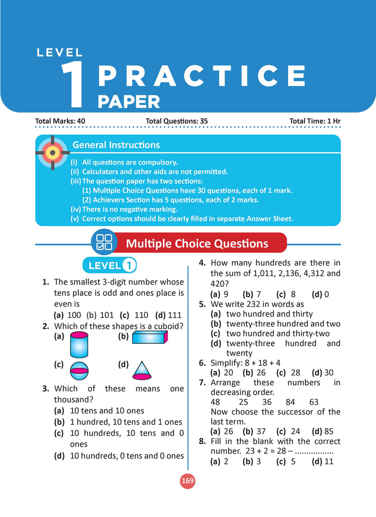 One For All Olympiad Previous Years' Solved Papers Class 3 (Set of 6 Books) Maths, English, Science, Reasoning, Cyber & General Knowledge (For 2025 Exam)