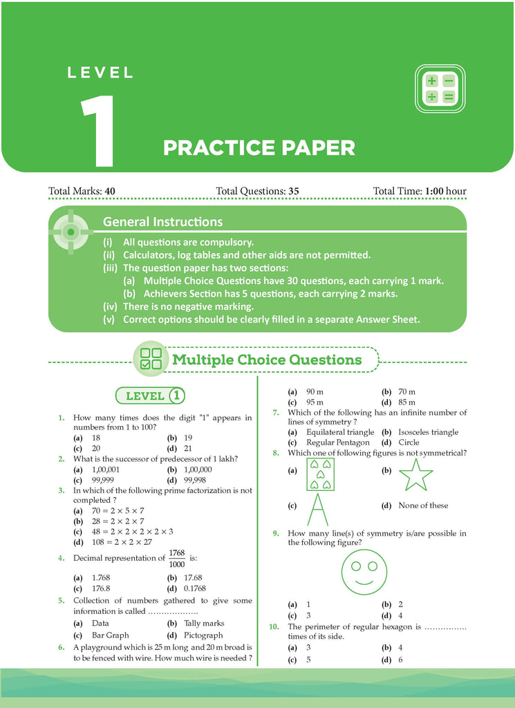 One For All Olympiad Previous Years' Solved Papers Class 6 (Set of 6 Books) Maths, English, Science, Reasoning, Cyber & General Knowledge (For 2025 Exam)