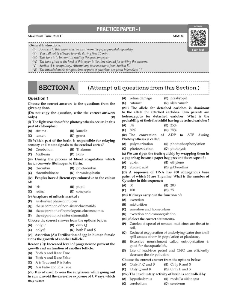 ICSE Question Bank Chapterwise & Topicwise Solved Papers Class 10 Biology For 2026 Exam