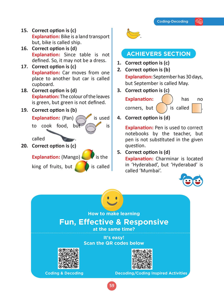 One for All Olympiads Previous Year Solved Papers Class 3 Reasoning For 2025 Exam