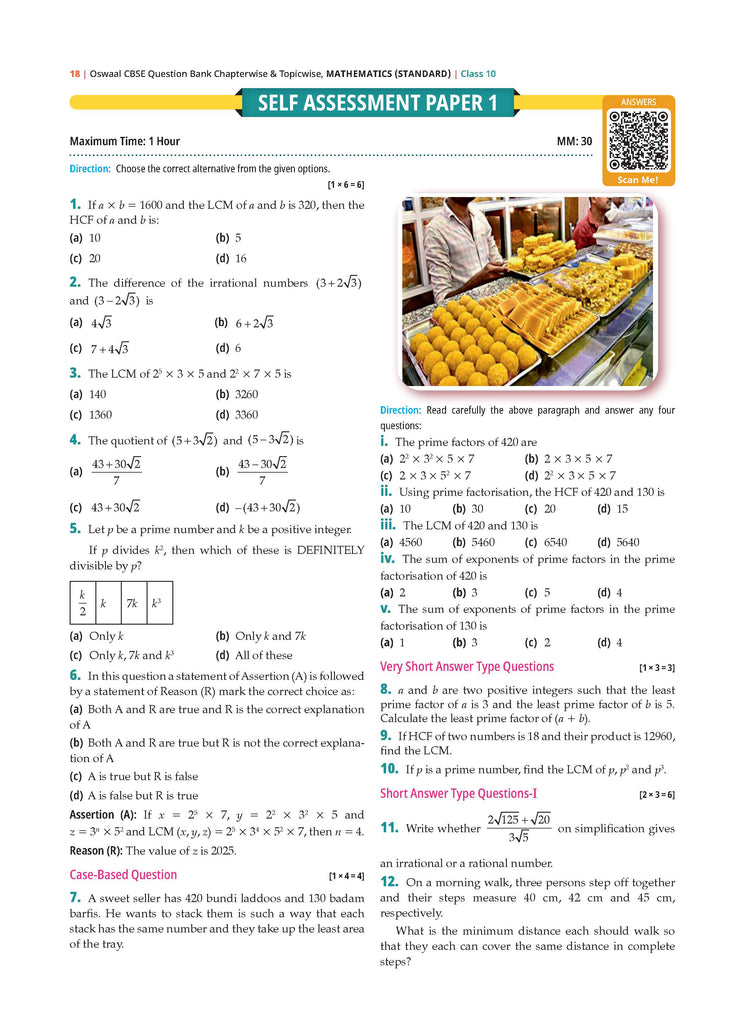 CBSE Question Bank Chapterwise and Topicwise SOLVED PAPERS Class 10 Mathematics (Standard) For Exam 2026