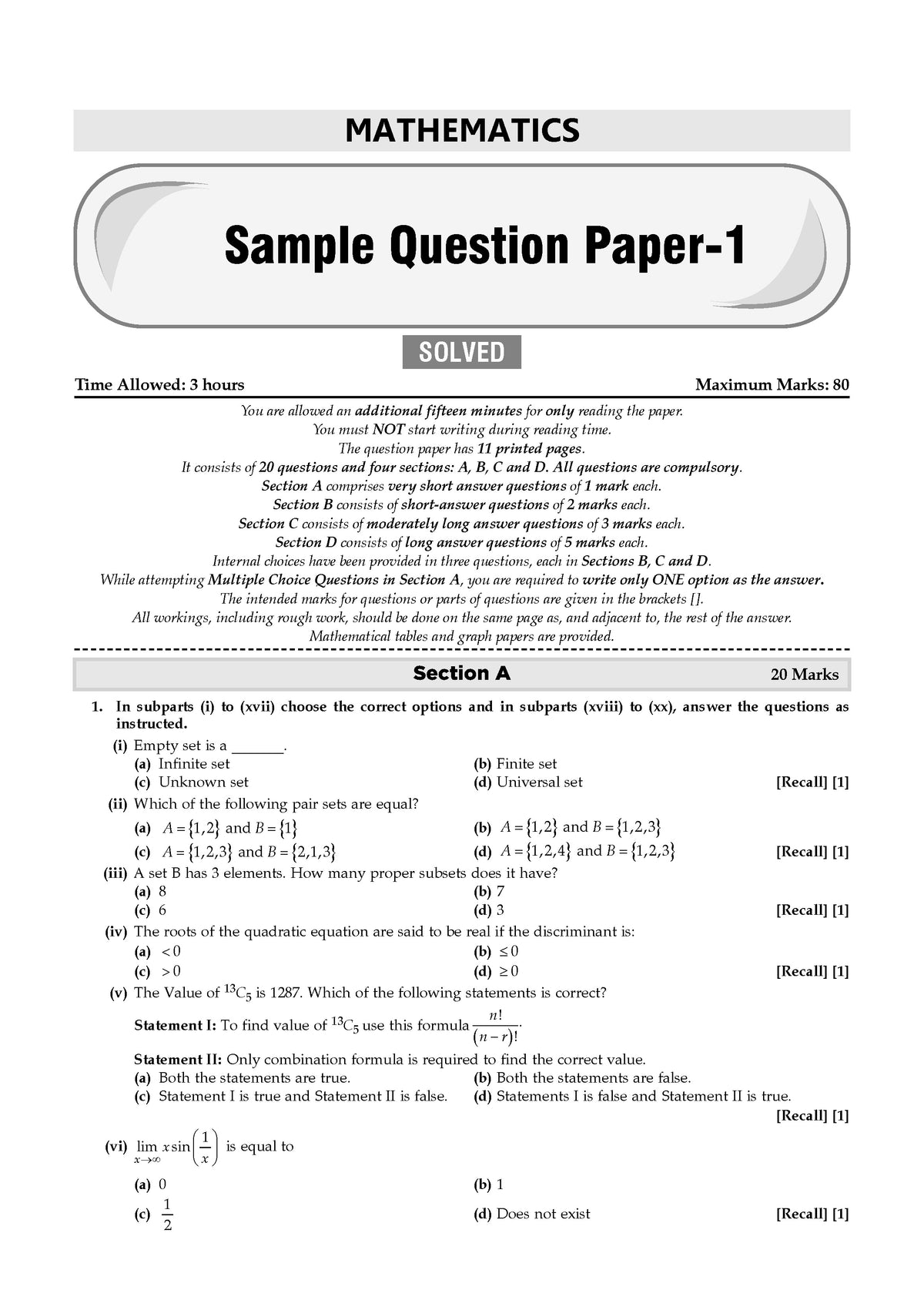 ISC 30 Combined Sample Question Papers Class-11 Commerce Stream (English Paper-1,English Paper-2, Accounts,Economics, Business Studies, Mathematics & Commerce)