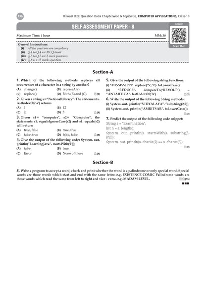 Class 10 ICSE Question Bank Computer Applications (2017-2026) | For 2027 Exam Chapter-wise & Topic-wise with Competency Based Questions | Includes 2026 Paper- fully solved | Self-Assessment Papers | Practice Papers