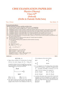 CBSE Question Bank Chapterwise and Topicwise SOLVED PAPERS Class 12 Physics For Exam 2026