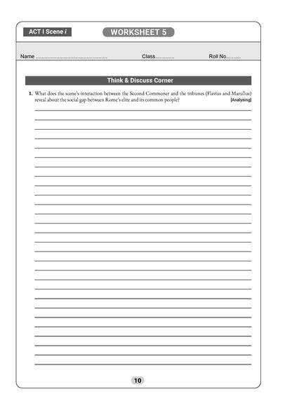 Oswaal William Shakespeare's Julius Caesar Workbook with Solutions ICSE 9 & 10