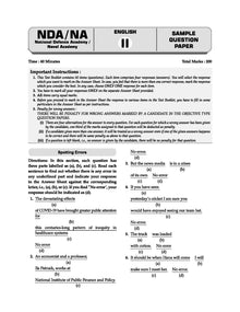 NDA-NA (NATIONAL DEFENCE ACADEMY/NAVAL ACADEMY) 12 Years' Chapter-wise & Topic-wise Solved Papers 2014-2025 (I) | General Ability Test: English | For 2025 Exam