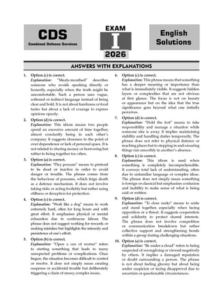 CDS (Combined Defence Services) 13 Years’ Chapter-wise & Topic-wise Solved Papers | English |2014-2026 (I) | Includes 2026 Paper – I | With Oswaal AI