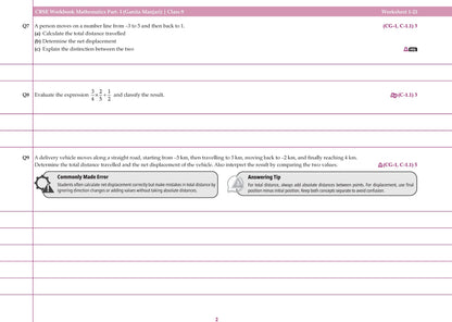 Oswaal CBSE Workbook Class 9 Mathematics Part-1 & Part-2 | aligned with NCERT Ganita Manjari | Perforated Worksheets for Practice with Competency Based questions | 2027 Exam