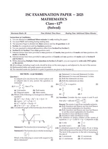 ISC 10 Previous Years' Solved Papers year-wise 2015-2025, Class-12, Commerce: Accounts, Economics, Business studies, Commerce, English 1, Hindi, Computer science (For 2026 Exam)