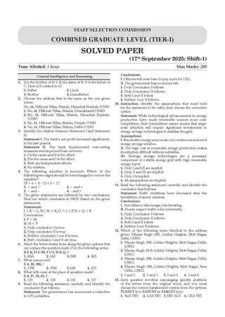 SSC CGL Tier-1 29 Previous Years Solved Papers English Medium | 3000+ Questions + 2 Practice Papers | Year-wise 2016-2025 | For 2026 Exam