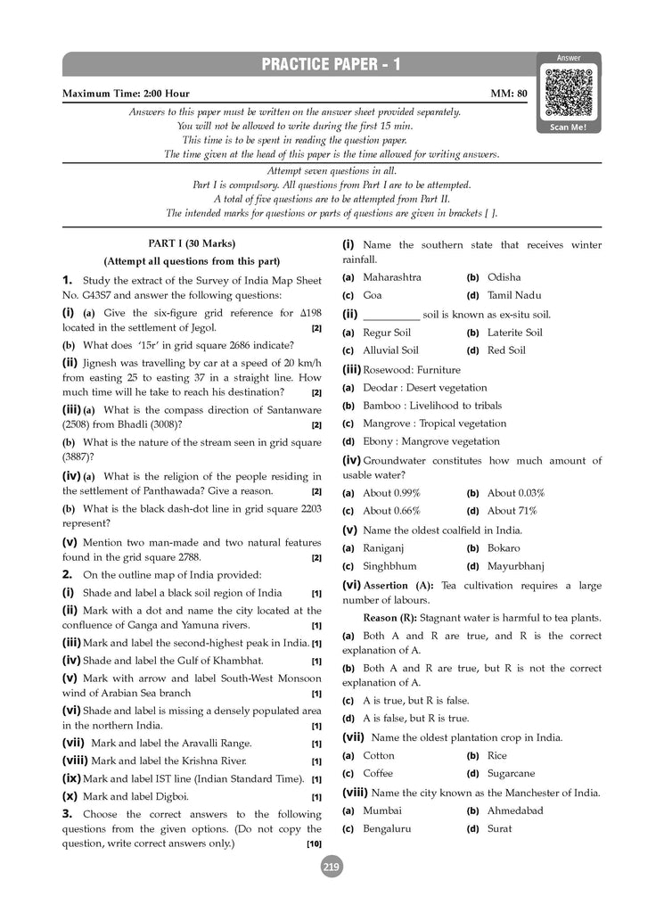 ICSE Question Bank Chapterwise & Topicwise Solved Papers Class 10 Geography For 2026 Exam