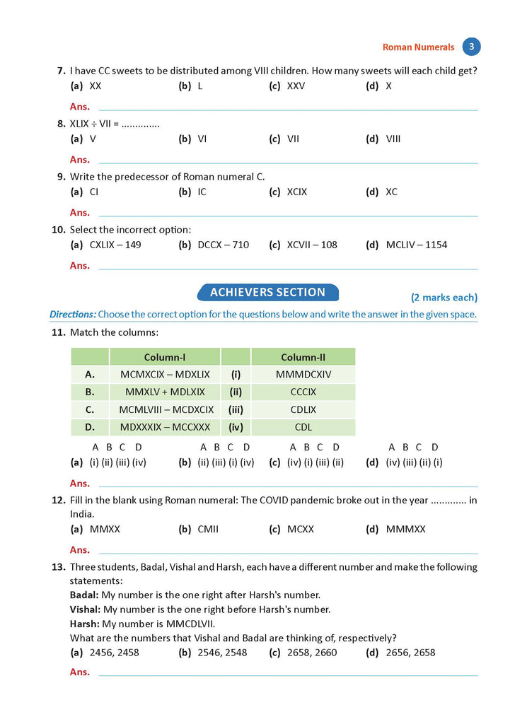 One for All Olympiads Workbook Class 5 Mathematics For 2025 Exam