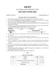 CLAT (UG) & AILET| Year-wise| 10 Previous Solved Papers| CLAT (UG) (2021-2024) & AILET (2021-2024)| For 2026 Admission Test