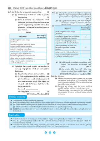 Oswaal IGCSE Topical Past Solved Papers | Biology Vol. 1 (0610) | For 2027 Exam | With Oswaal AI