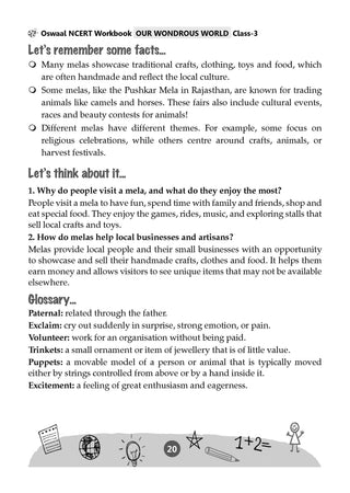 Workbook Based on NCERT Textbook Our Wondrous World (World Around Us) Class 3 | With Practice Worksheets and Activity Based Questions | For Exam 2026–27 | As per NCF and NEP