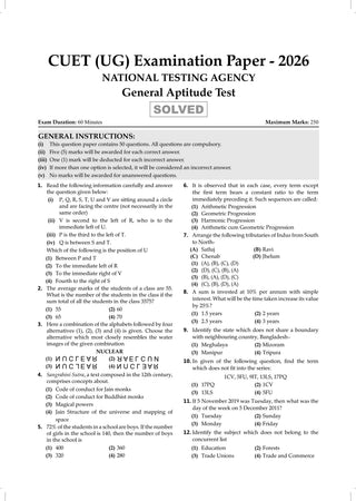 NTA CUET (UG) 45 Combined Previous Years’ Papers l Humanities Stream |PYQs (2022–2026) NCERT aligned MCQs |For 2027 Exam |With Oswaal AI