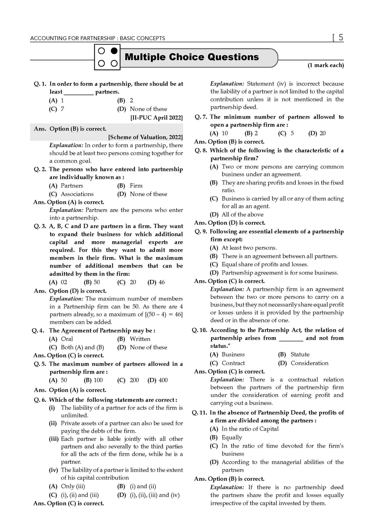 Karnataka II PUC Chapter-wise & Topic-wise Question Bank Class 12 Accountancy | 1550+ Questions, Revision Notes, Mind Maps, Mnemonics, Solved PYQs (2026-2017) | 2027 Board Exam | Oswaal AI