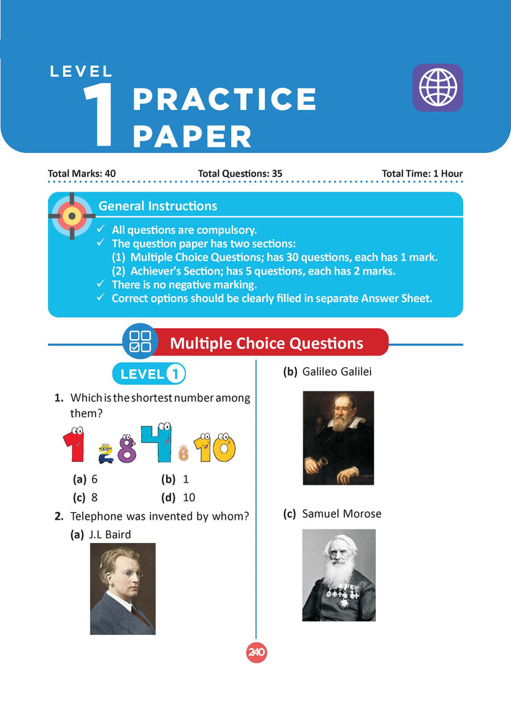 One for All Olympiads Previous Year Solved Papers Class 2 General Knowledge For 2025 Exam