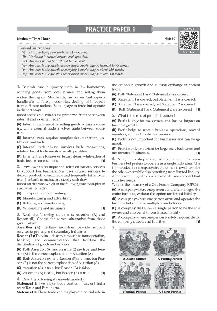 CBSE Question Bank Class 11 Business Studies For 2026 Exam