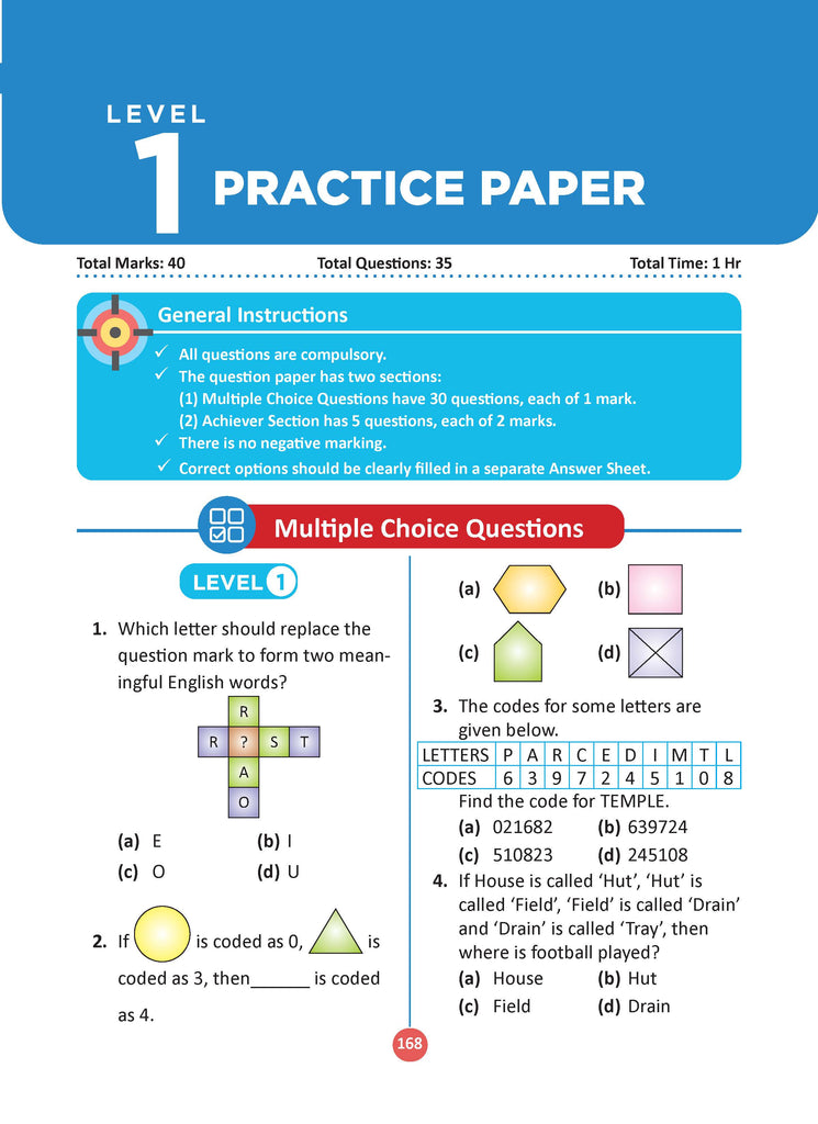 One for All Olympiads Previous Year Solved Papers Class 4 Reasoning For 2025 Exam