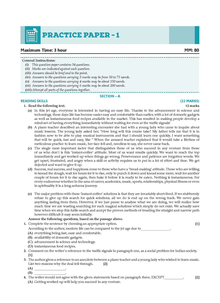 CBSE Question Bank Chapterwise and Topicwise SOLVED PAPERS Class 12 English Core For Exam 2026