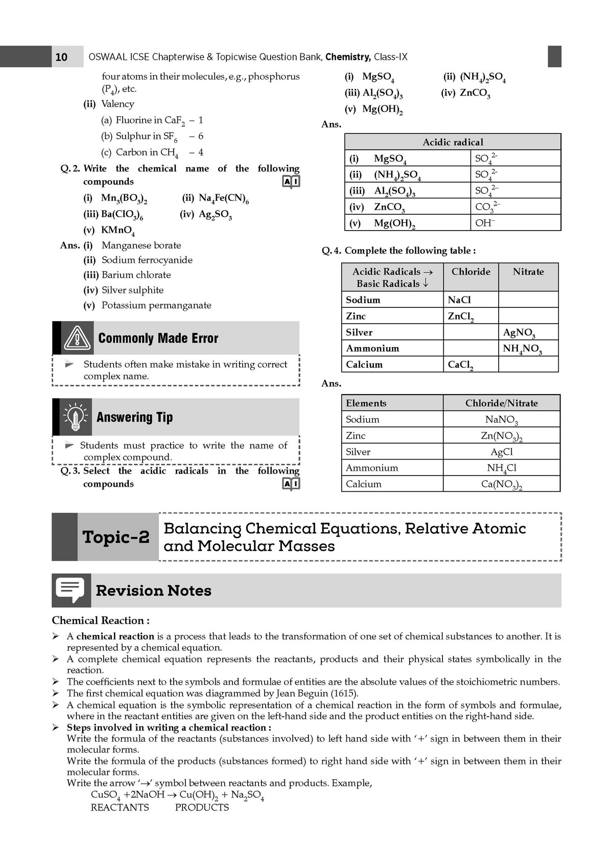 ICSE Question Bank Chemistry Class 9 For 2027 Exam | Chapter-wise & Topic-wise Revision Notes | Competency-focused Questions | Aligned with latest Syllabus & Exam Pattern