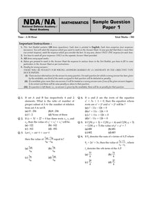 NDA-NA (NATIONAL DEFENCE ACADEMY/NAVAL ACADEMY) 16 Previous Solved Papers| Year-wise 2017-2025 (I) | Mathematics | For 2025 Exam