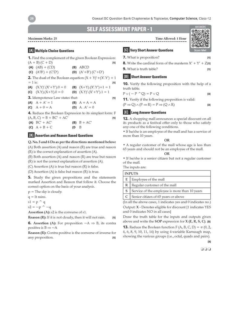 ISC Question Bank Chapterwise & Topicwise Solved Papers Class 12 Computer Science For 2026 Exam