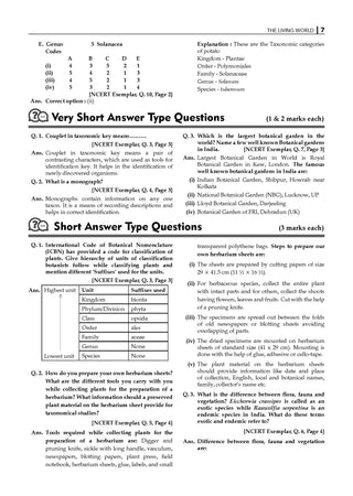 NCERT Exemplar (Problems - Solutions) Class 11 Biology Book For Latest Exam