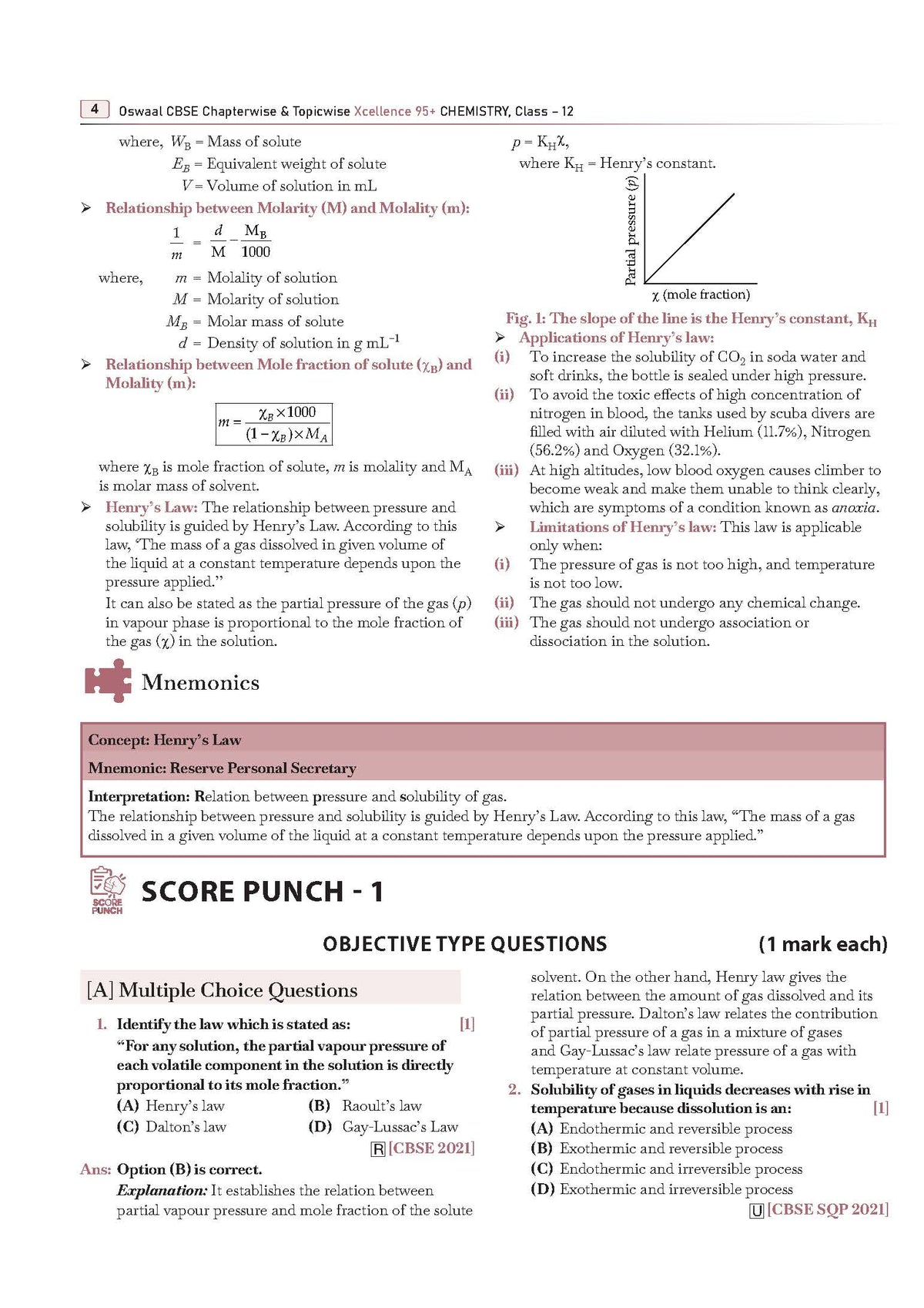 CBSE Xcellence 95+ | Class 12: Chemistry | Includes 2026 Board Paper | Mind Map, Revision Notes and Mnemonics | For 2027 Exam