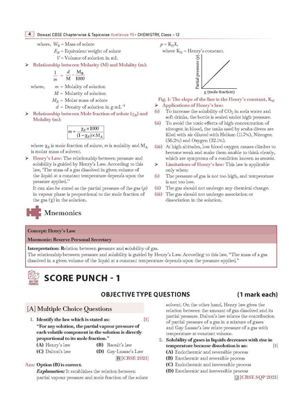 CBSE Xcellence 95+ | Class 12: Chemistry | Includes 2026 Board Paper | Mind Map, Revision Notes and Mnemonics | For 2027 Exam