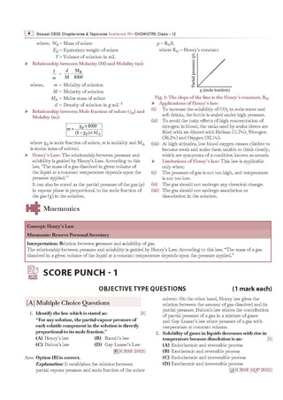 CBSE Xcellence 95+ | Class 12: Chemistry | Includes 2026 Board Paper | Mind Map, Revision Notes and Mnemonics | For 2027 Exam