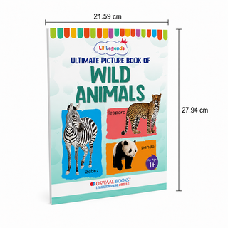 Lil Legends Picture Book for Kids Age 1+ Years - Learn About Wild Animals | Early Learning Illustrated Book with Colourful Pictures | First Words Book for Toddlers & Preschoolers