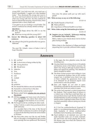 Karnataka SSLC Chapterwise and Topicwise Question Bank Solved Papers (2017 - 2026)   | Class 10| English Second Language | Includes 2026 Paper – Fully solved | For 2027 Exam | With oswaal.ai