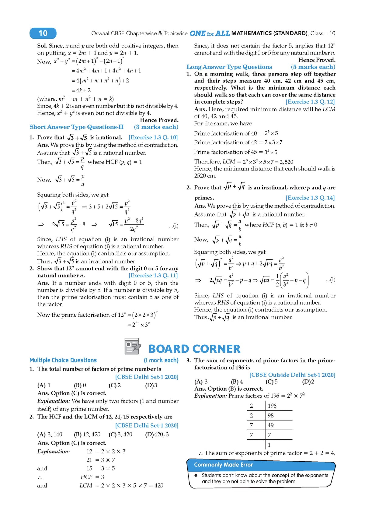 CBSE & NCERT One For All Class 10 Mathematics Standard and Science With Topic Wise Notes (Set Of 2 Books) For 2027 Board Exam