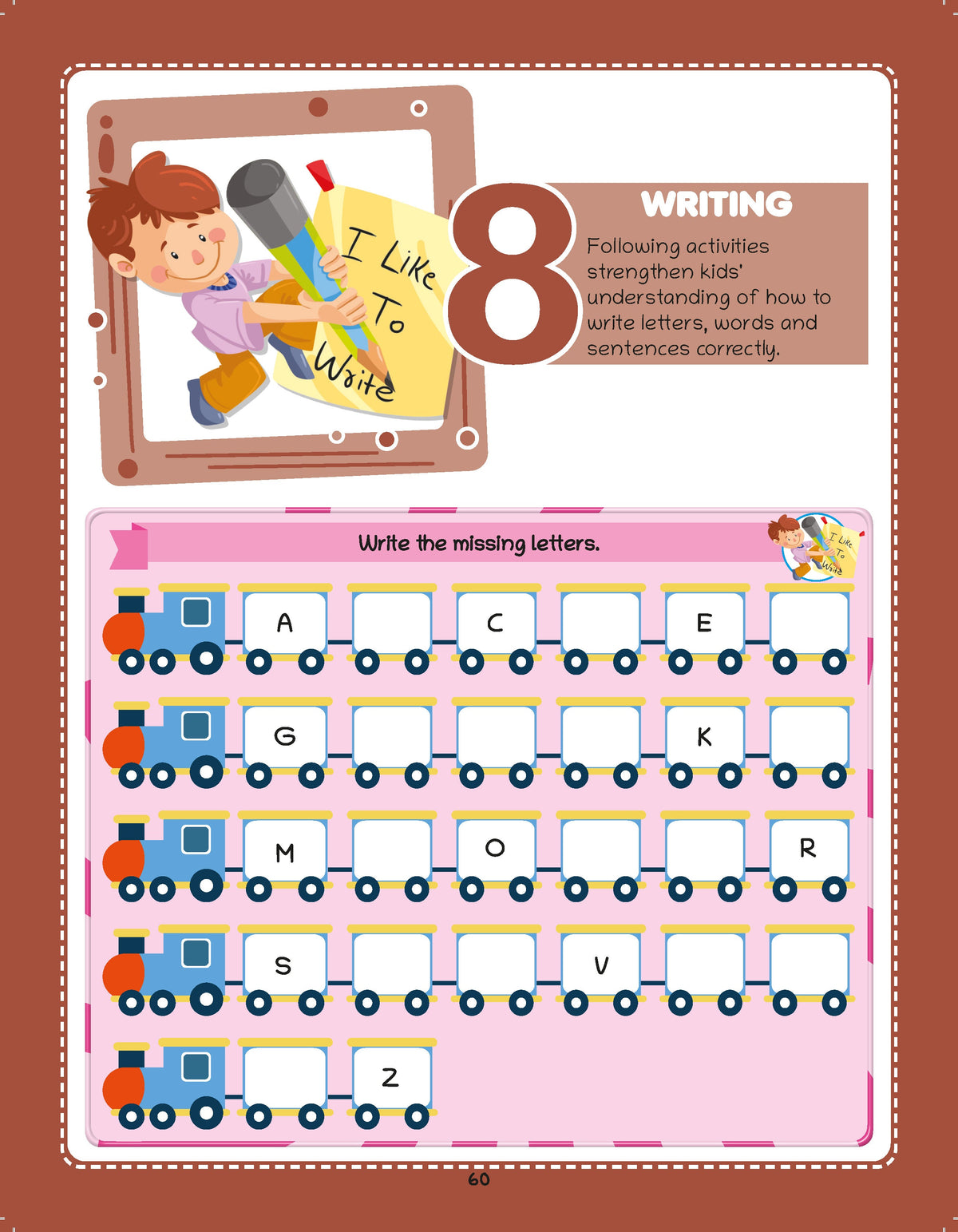 Lil Legends Brain, Maths & English Activity Book Set (3 Books) | 750+ Fun Exercises for Kids (Age 5+) | Tracing, Logical Thinking & Language Skills - Oswaal Books