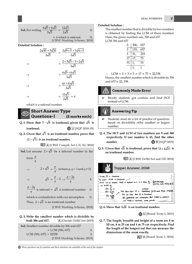 CBSE Question Bank Chapterwise and Topicwise SOLVED PAPERS Class 10 Mathematics (Basic) For Exam 2026