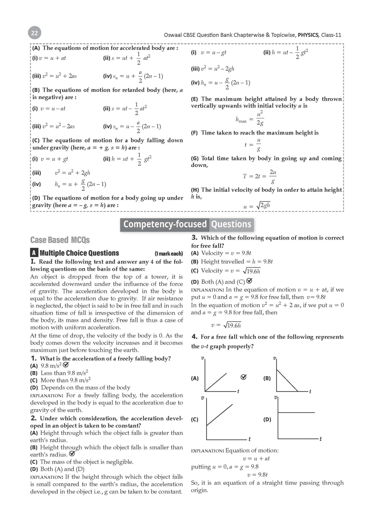 CBSE Class 11 Physics Question Bank | Chapter & Topic-wise Solved Papers (2017-2026) | Based on Latest Syllabus (April 2026) | Includes 2026 Papers | For 2027 Exam