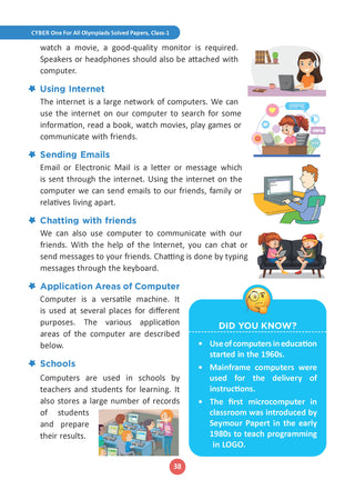 One For All Olympiads Class 1 Cyber Prep-Guide Book | Chapter-wise Previous Years' Solved Papers | Questions for SOF ICSO & Other Olympiad Exams 2026 | With Sample Practice Papers & Oswaal.AI