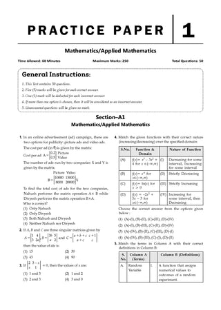 Oswaal NTA CUET (UG) Chapter-wise Solved Papers Question Bank |Mathematics/Applied Mathematics |PYQs (2021–2026) NCERT aligned MCQs |With Solved Paper 2026 |For 2027 Exam |With Oswaal AI