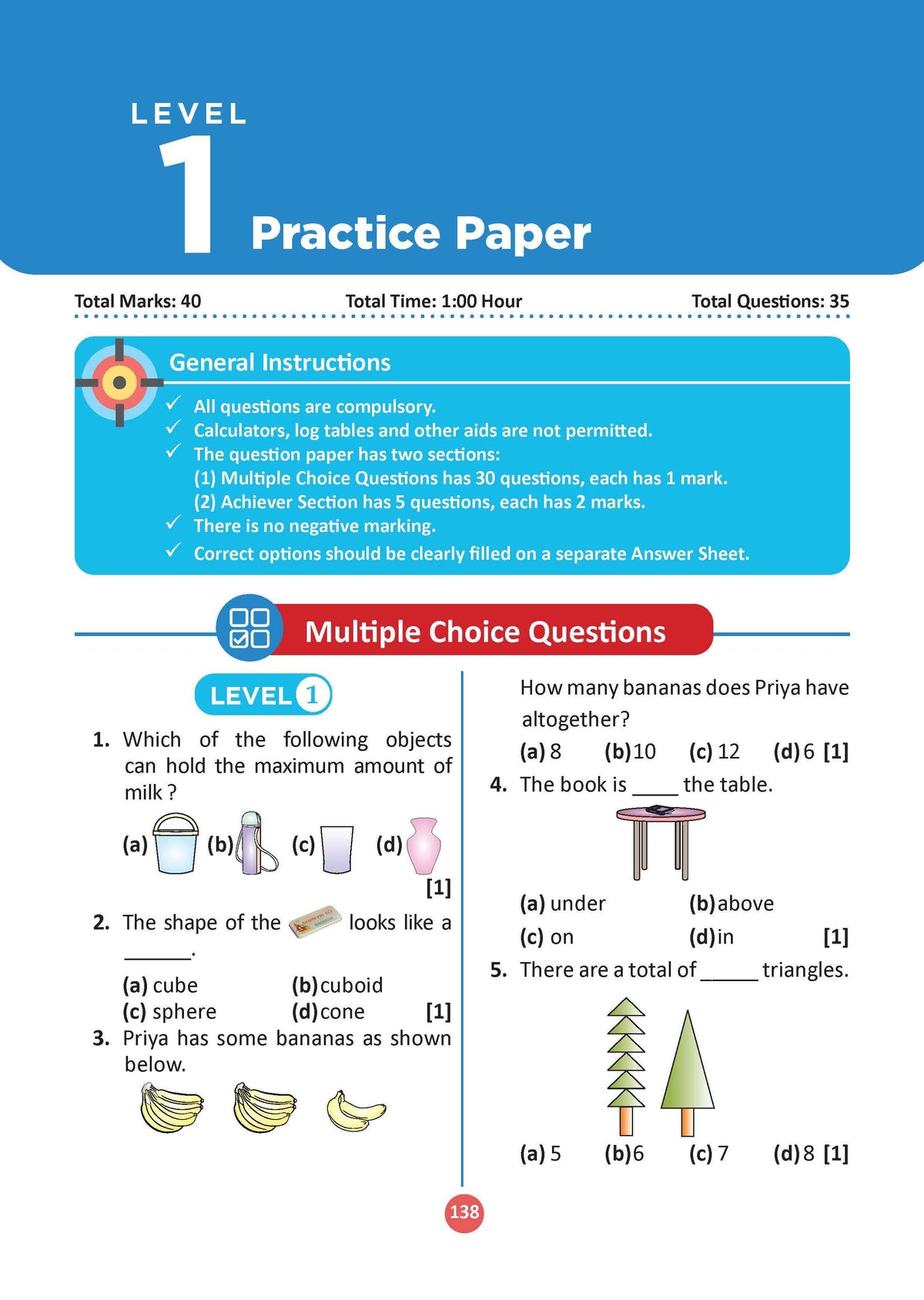 Oswaal One for All Olympiads | Class 1 Maths, Science, English | Chapter-wise Previous Years' Solved Papers | Prep-Guide With Level 1, 2 & Achievers Section (Set of 3 Books) For 2026 Exam