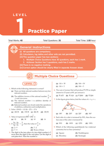 One for All Olympiads | Class 8 Maths, Science, English | Chapter-wise Previous Years' Solved Papers | Prep-Guide With Level 1, 2 & Achievers Section (Set of 3 Books) For 2026 Exam