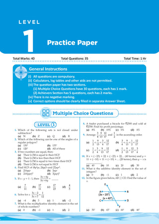 One for All Olympiads | Class 7 Maths, Science, GK | Chapter-wise Previous Years' Solved Papers | Prep-Guide With Level 1, 2 & Achievers Section (Set of 3 Books) For 2026 Exam
