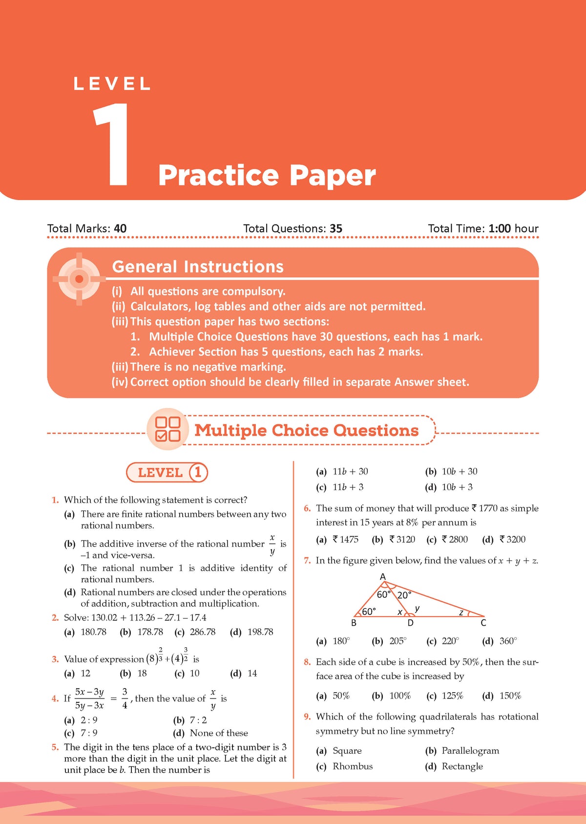Oswaal One For All Olympiad Chapter-wise Previous Years's Solved Papers, Prep-Guide Class 8 (Set of 2 Books) Maths & Science For 2026 Exam