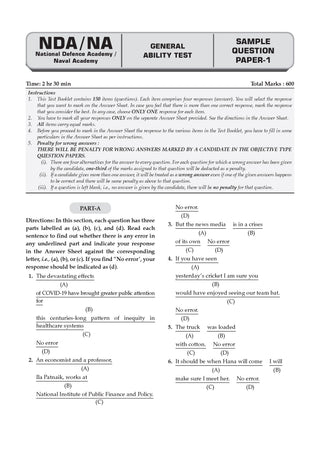 NDA/ NA 18 Previous Years’ Solved Papers| Year-wise (2017 to 2026(I)| General Ability Test (GAT) | Includes 2026 Paper – I | For Sep 2026 (II) Exam| With Oswaal AI