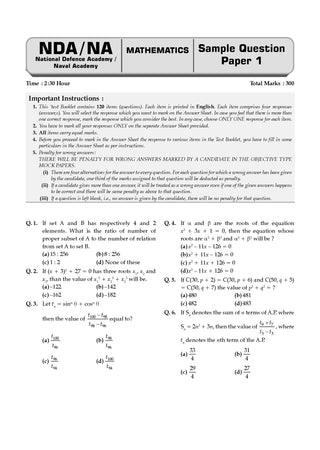 NDA-NA (National Defence Academy/Naval Academy) 17 Previous Solved Papers | Yearwise (2017-2025) (I & II) General Ability Test & Mathematics (Set of 2 Books) For 2026 Exam