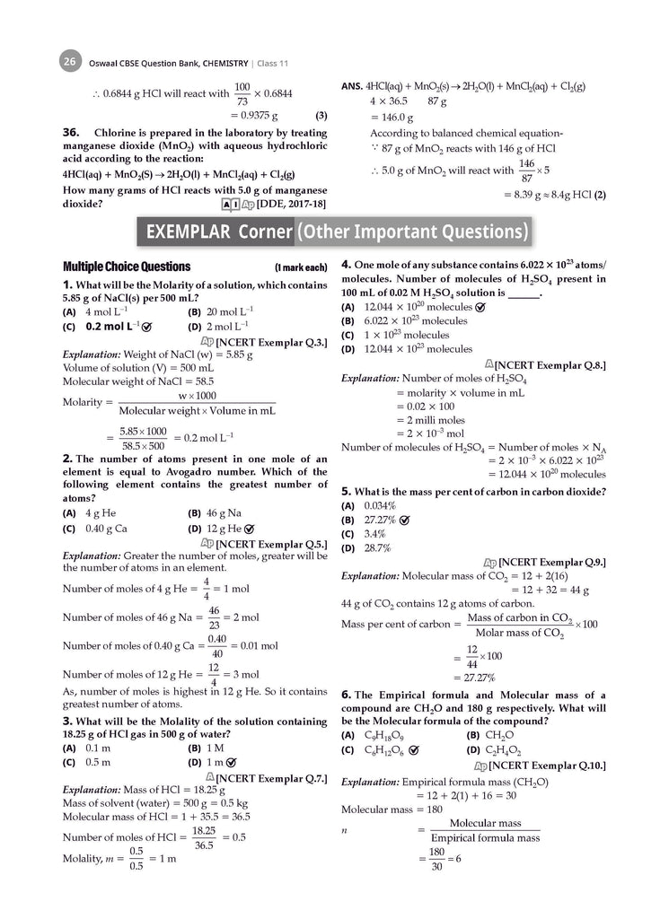 CBSE Question Bank Class 11 Chemistry For 2026 Exam